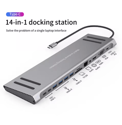 محطة إرساء USB-C 14 في 1