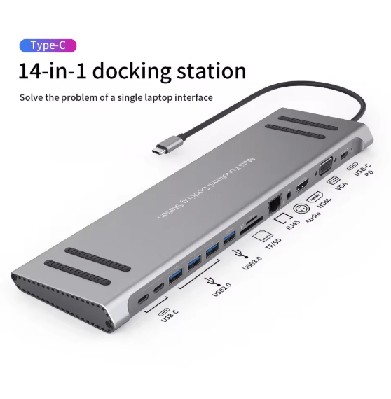 محطة إرساء USB-C 14 في 1
