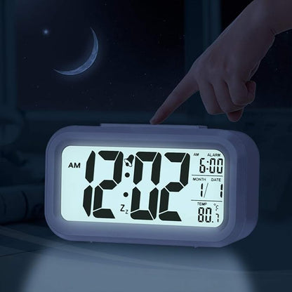 ساعة منبه رقمية بشاشة LCD